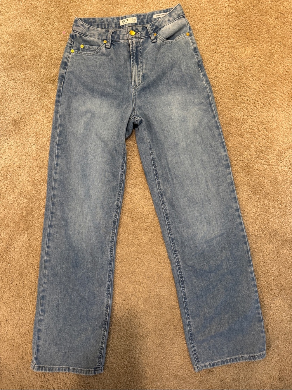 Oat New York Women's Wide-Leg Jeans in Light Blue